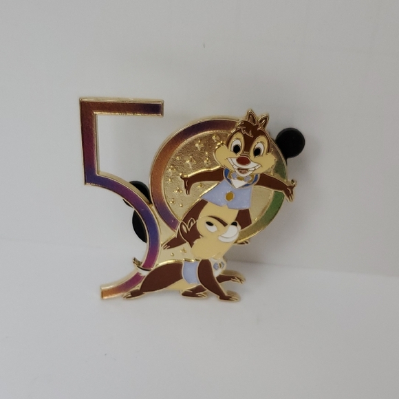 Disney Other - WDW 50th Anniversary Pin With Chip And Dale